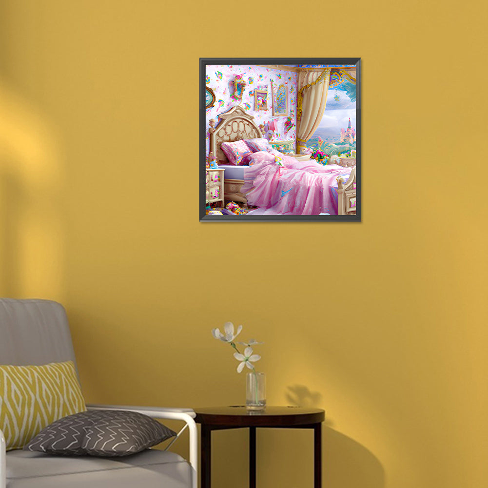 Princess Bedroom - Full Round Drill Diamond Painting 30*30CM