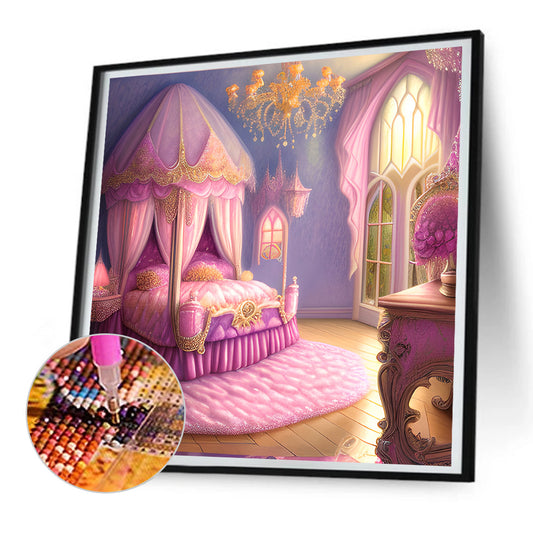 Princess Bedroom - Full Round Drill Diamond Painting 30*30CM