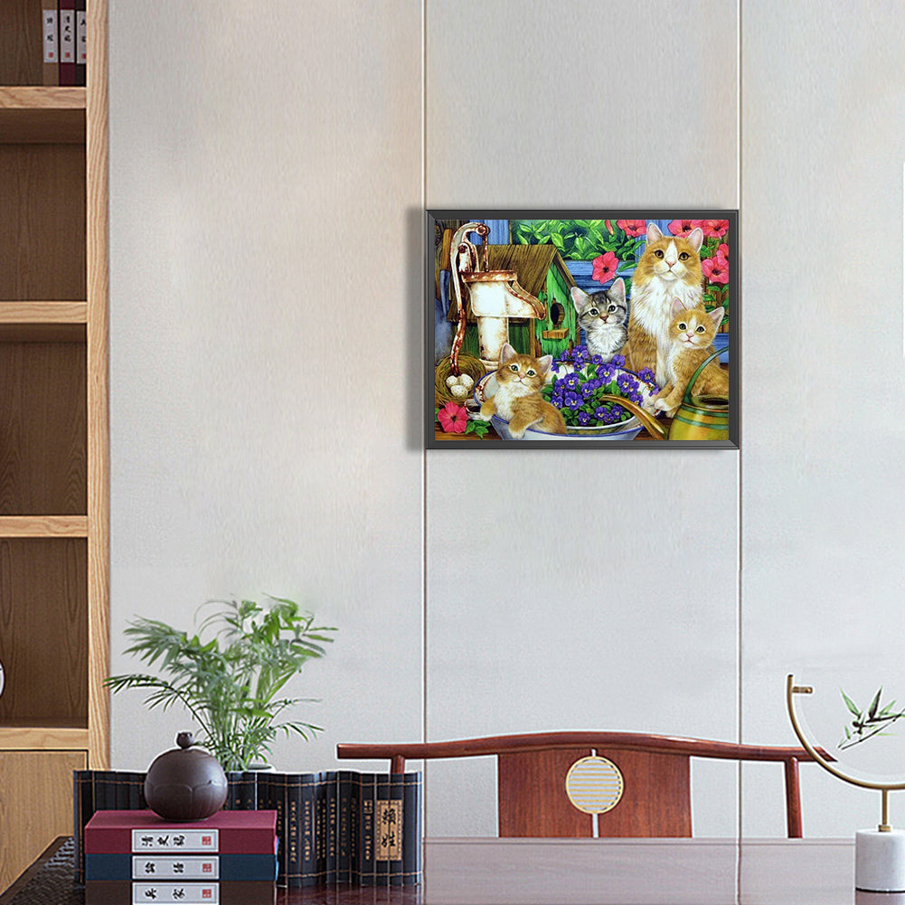 Pet Party - Full Round Drill Diamond Painting 40*30CM