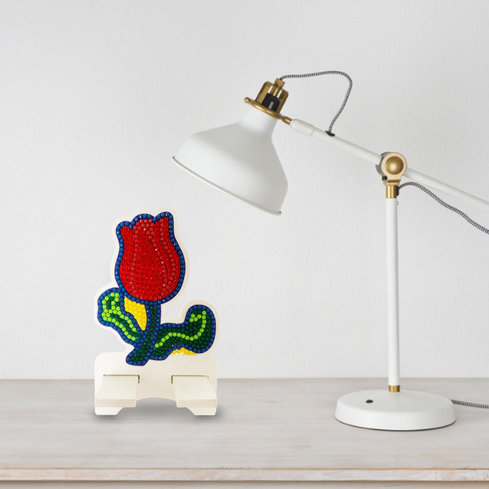 DIY Diamond Art Mobile Phone Stand Rack for Desktop Handmade Crystal Resin Craft