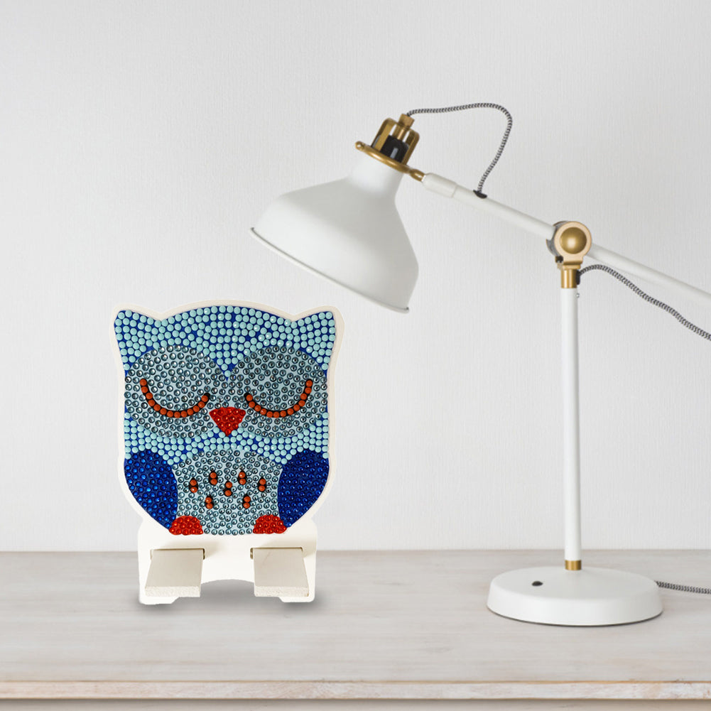 DIY Diamond Art Mobile Phone Stand Rack for Desktop Handmade Crystal Resin Craft