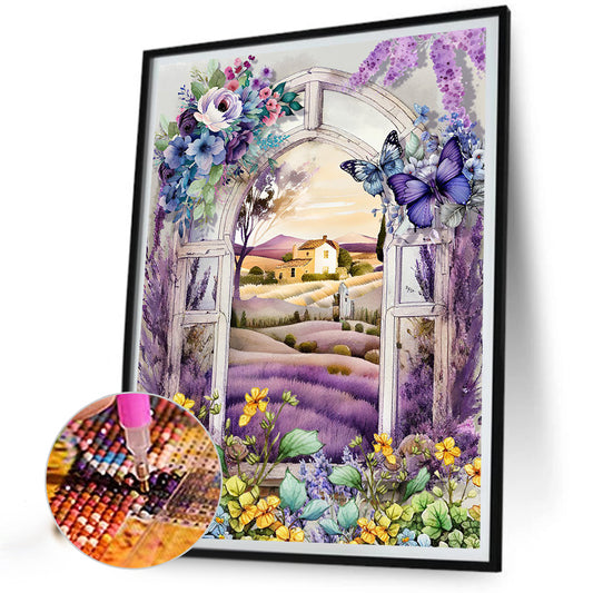 Lavender - Full Round Drill Diamond Painting 30*40CM