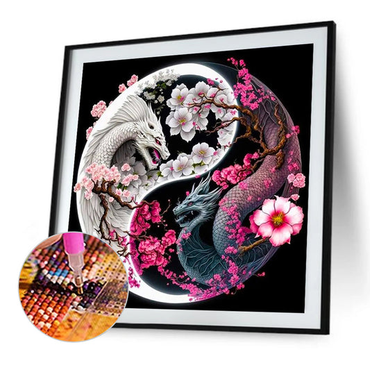 Tai Chi Yin Yang Dragon - Full Square Drill Diamond Painting 50*50CM