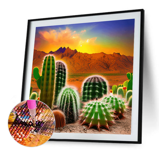 Alpine Cactus - Full Square Drill Diamond Painting 50*50CM