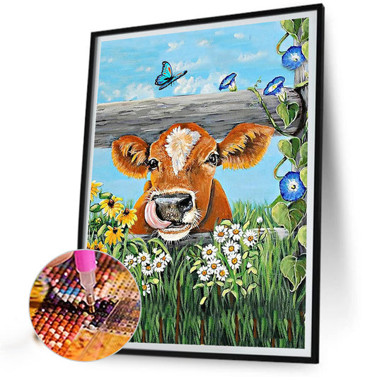 Animals Playing In The Wild - Full Round Drill Diamond Painting 30*40CM