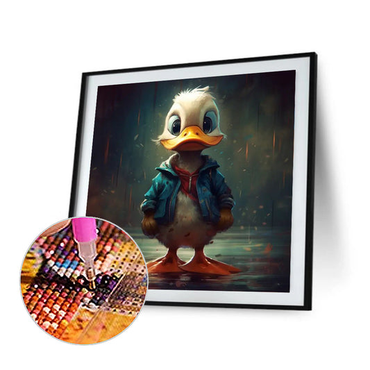 Rainy Night Donald Duck - Full Round Drill Diamond Painting 30*30CM