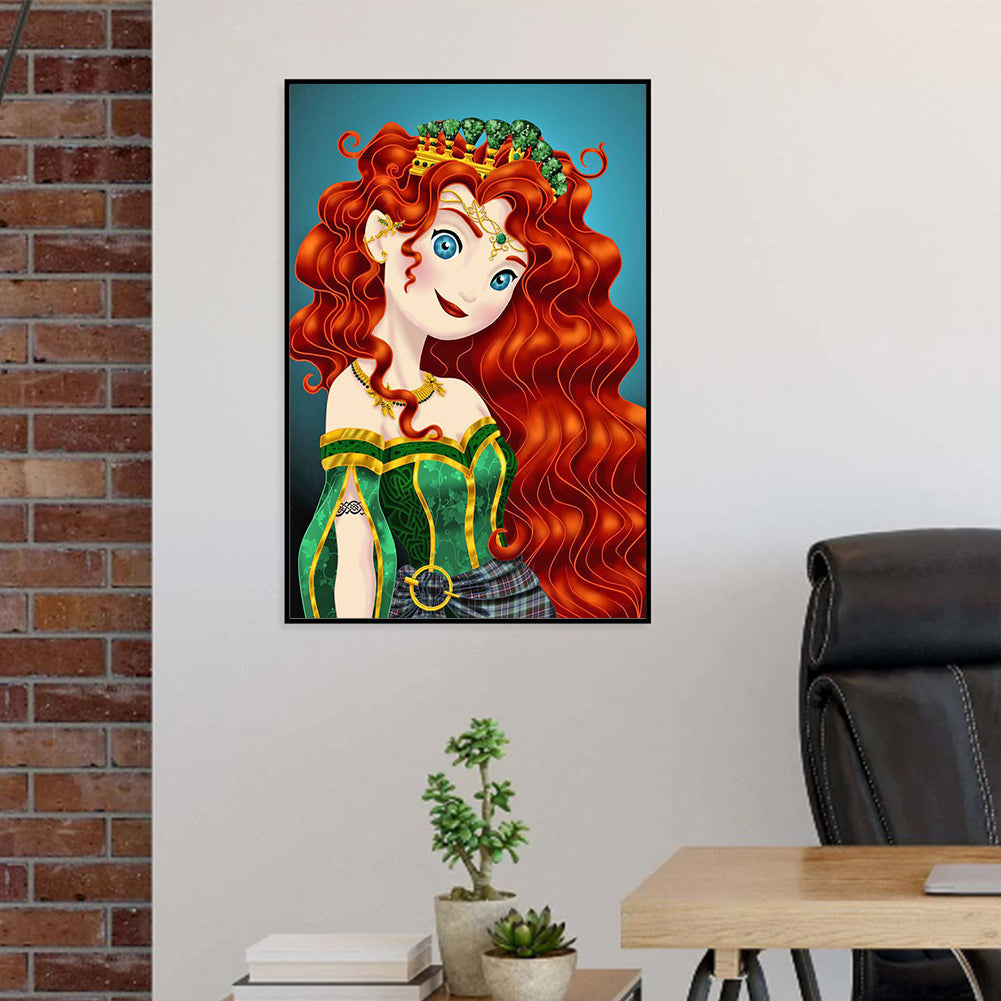 Disney Princess Merida - Full Round Drill Diamond Painting 30*50CM