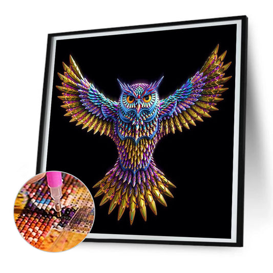 Owl - Full Round Drill Diamond Painting 30*30CM