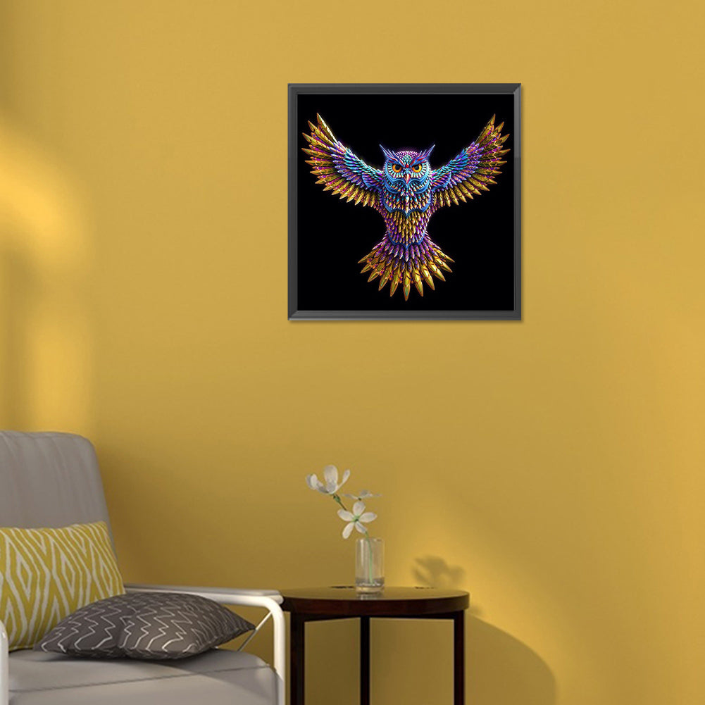 Owl - Full Round Drill Diamond Painting 30*30CM