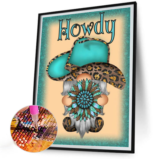 Cowboy Gnome - Full Round Drill Diamond Painting 30*40CM