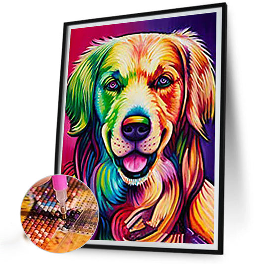 Colorful Dog - Full Round Drill Diamond Painting 30*40CM