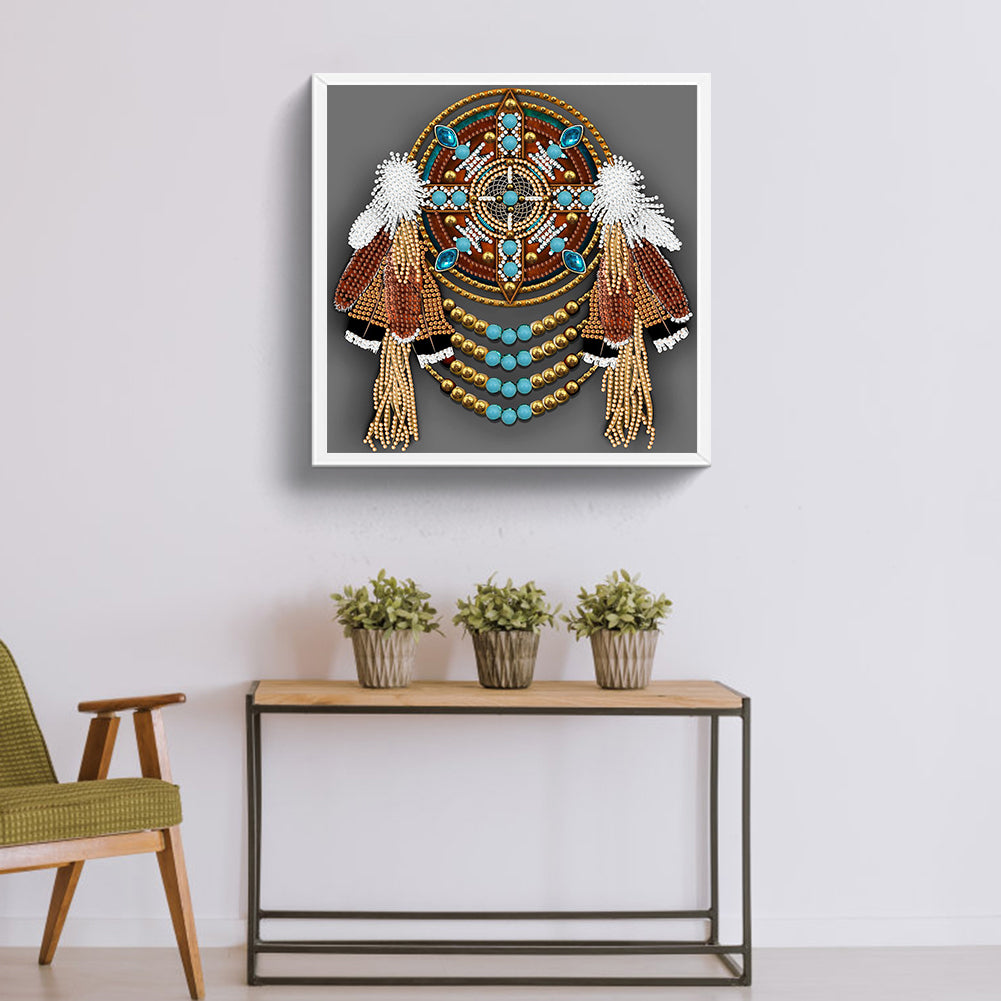 Indian Dreamcatcher Mandala - Special Shaped Drill Diamond Painting 30*30CM