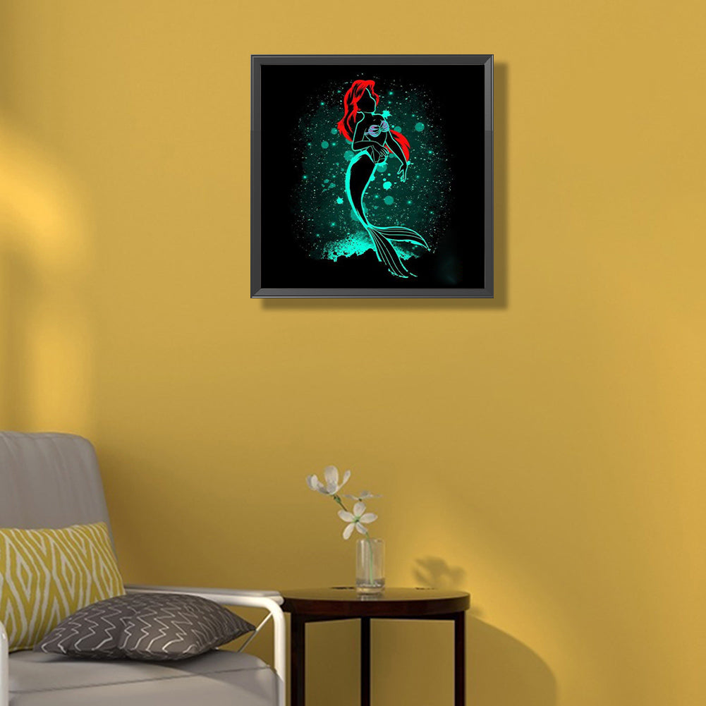 Silhouette - Mermaid - Full Square Drill Diamond Painting 50*50CM
