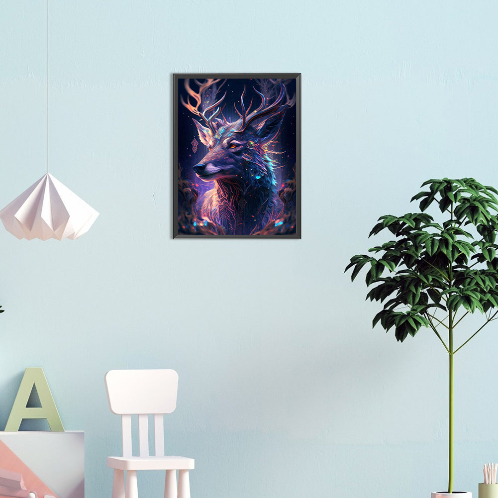 Reindeer - Full Round Drill Diamond Painting 30*40CM