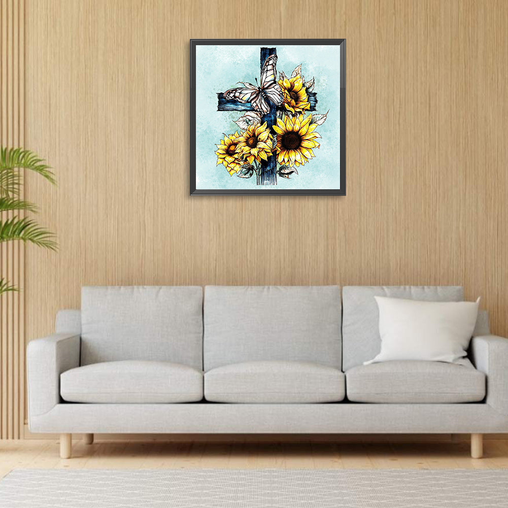 Cross - Full Round Drill Diamond Painting 30*30CM