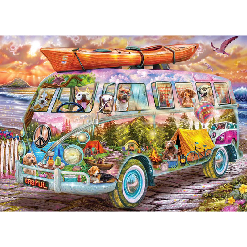 Zoo Bus - Full Square Drill Diamond Painting 70*50CM