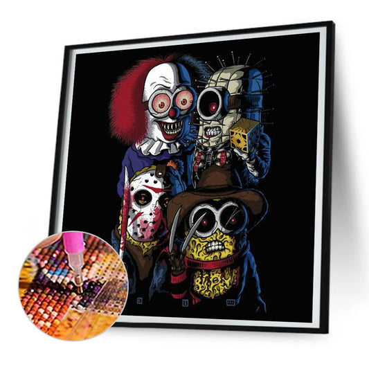 Horror Mask Head - Full Round Drill Diamond Painting 30*30CM