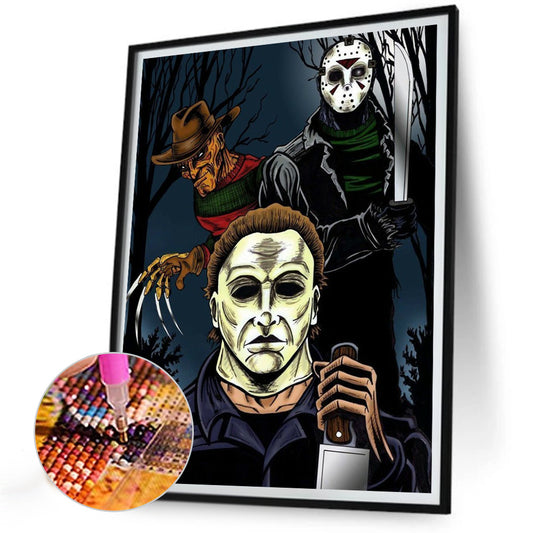 Horror Movie - Full Round Drill Diamond Painting 30*40CM