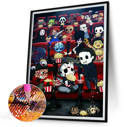 Horror Movie - Full Round Drill Diamond Painting 30*40CM