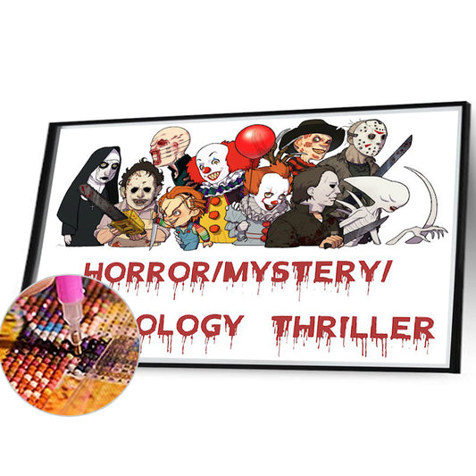 Horror Movie Pictorial - Full Round Drill Diamond Painting 40*30CM
