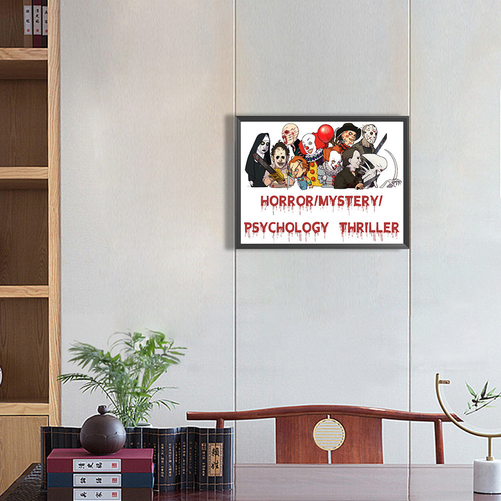 Horror Movie Pictorial - Full Round Drill Diamond Painting 40*30CM