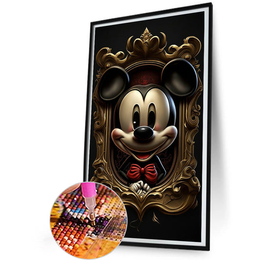 Mirror Mickey - Full Round Drill Diamond Painting 30*50CM