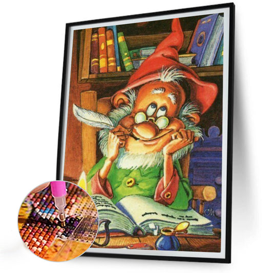Old Man Reading - Full Round Drill Diamond Painting 30*40CM