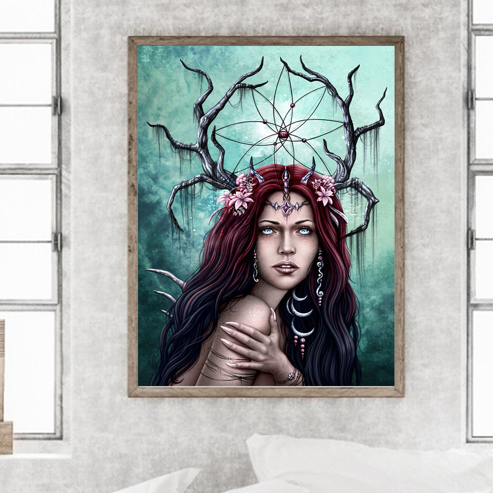 Gothic Art Batcat - Full Round Drill Diamond Painting 30*40CM
