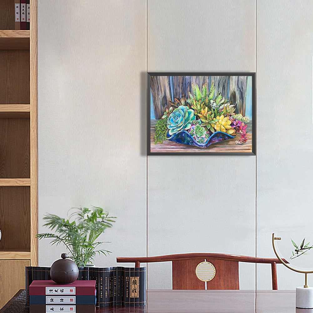 Cactus - Full Round Drill Diamond Painting 40*30CM