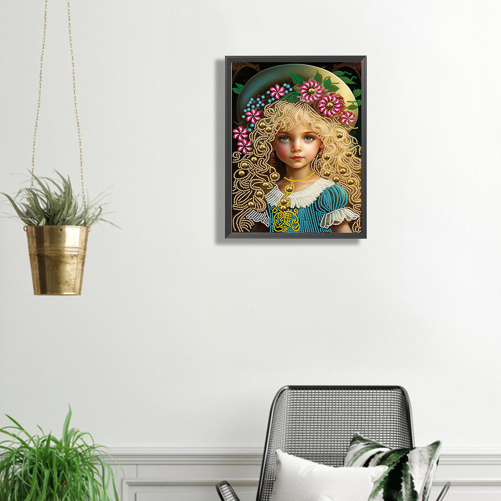 Elegant Girl - Special Shaped Drill Diamond Painting 30*40CM