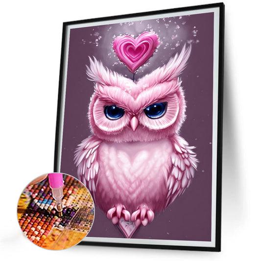 Love Owl - Full Round Drill Diamond Painting 30*40CM