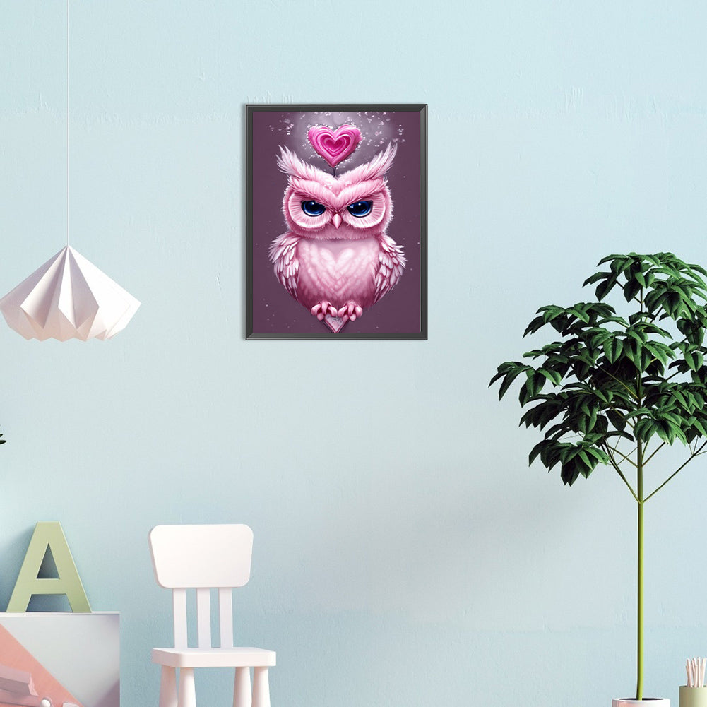Love Owl - Full Round Drill Diamond Painting 30*40CM