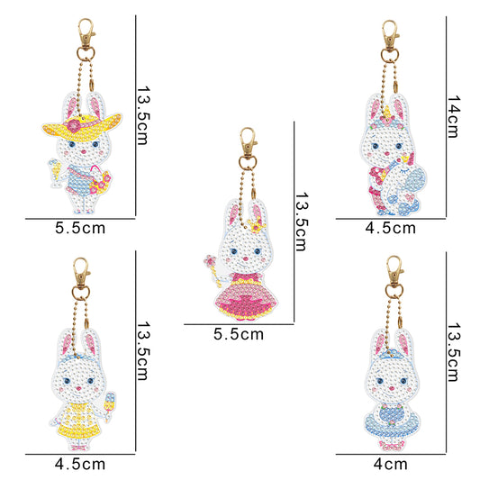 DIY Diamond Art Keychain Hanging Ornaments Cartoon Special-shaped Drill 5D Gifts