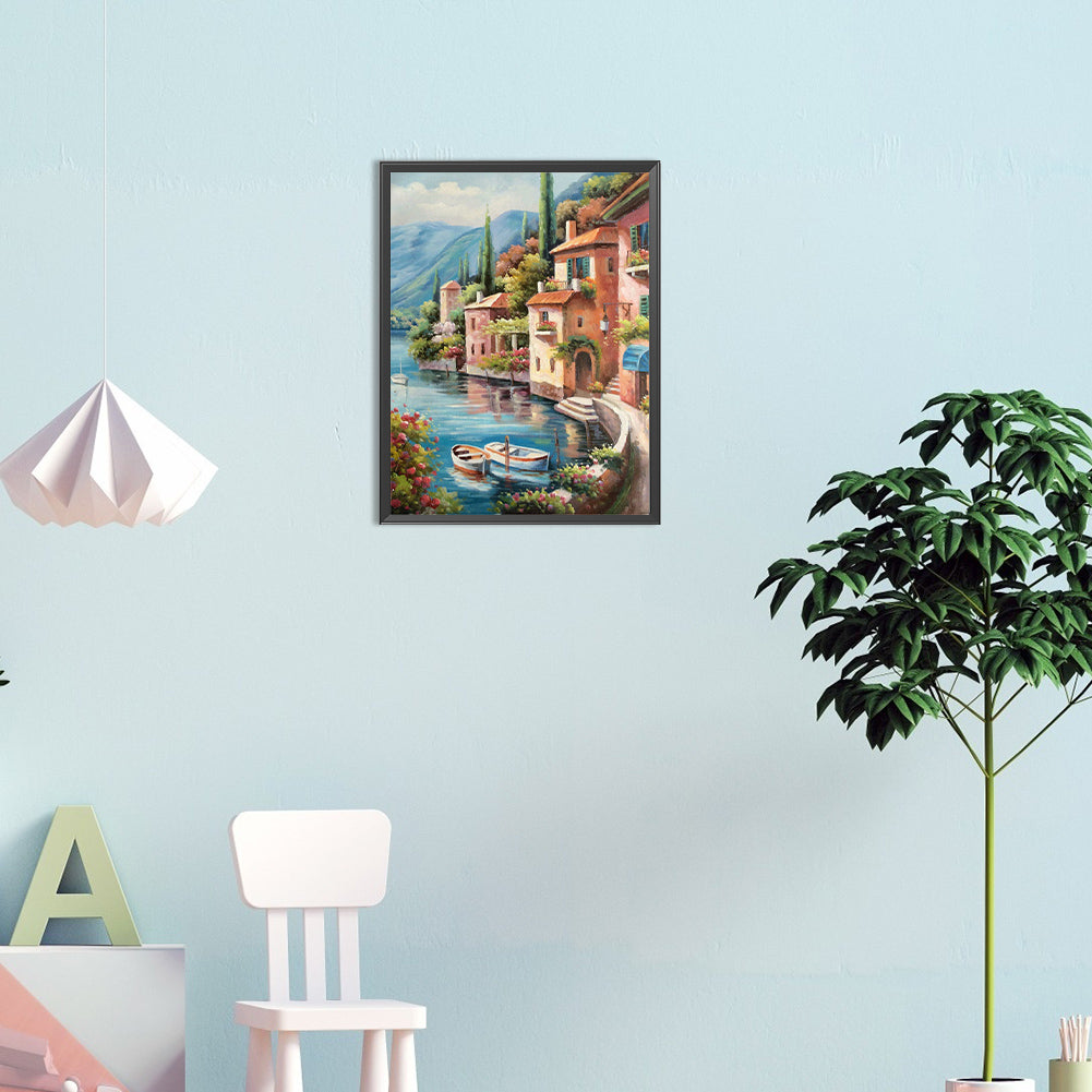 Landscape - Full Round Drill Diamond Painting 30*40CM