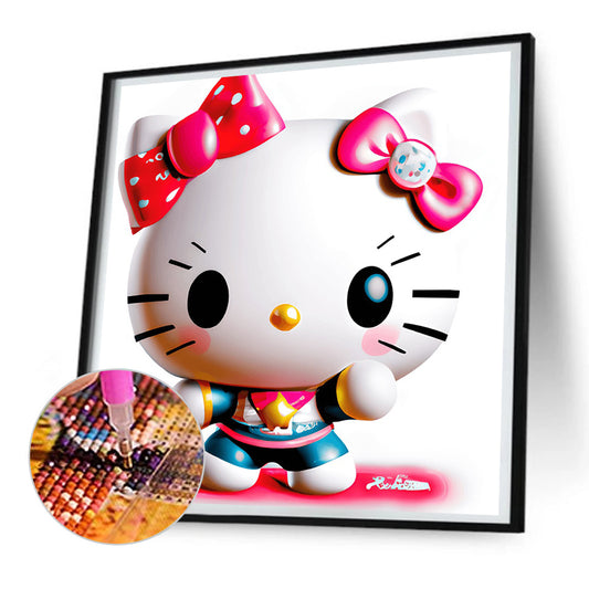 Exquisite Hello Kitty - Full Round Drill Diamond Painting 30*30CM