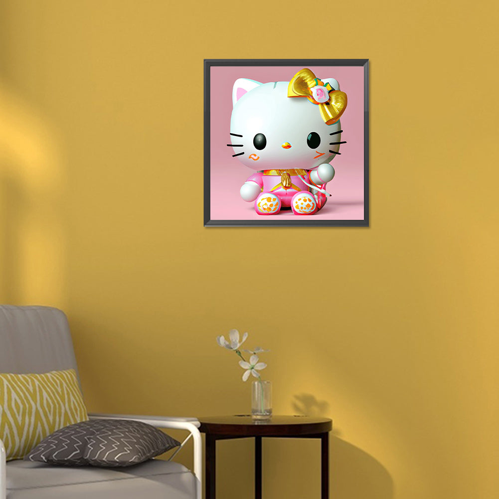 Exquisite Hello Kitty - Full Round Drill Diamond Painting 30*30CM