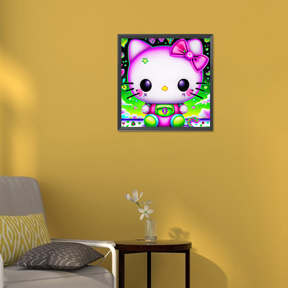 Exquisite Hello Kitty - Full Round Drill Diamond Painting 30*30CM