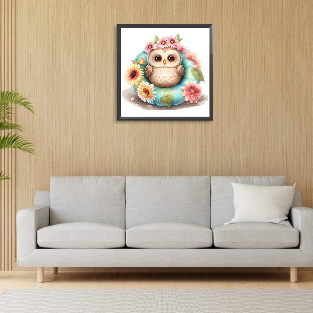 Owl - Full Round Drill Diamond Painting 30*30CM