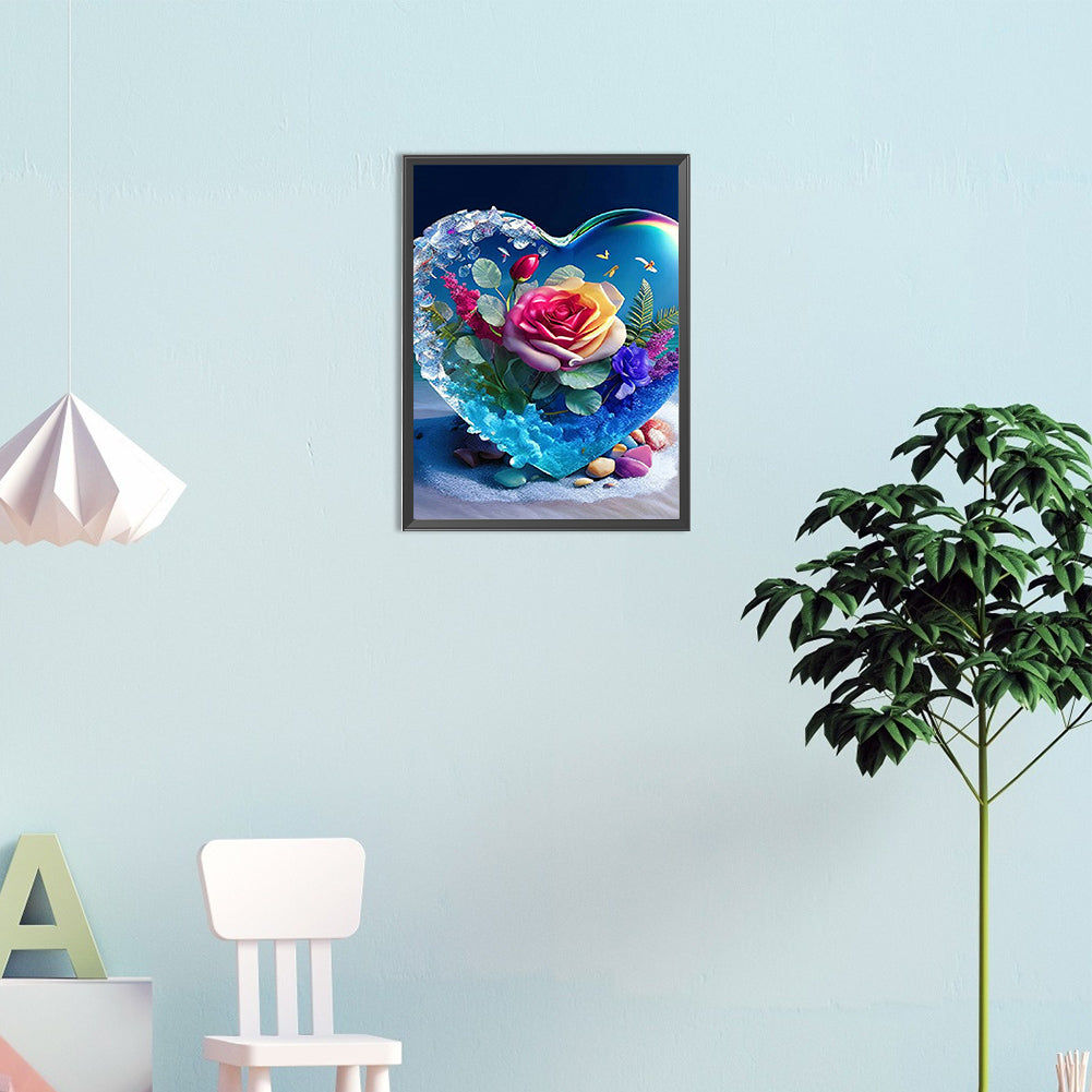 Love Rose - Full Square Drill Diamond Painting 20*30CM