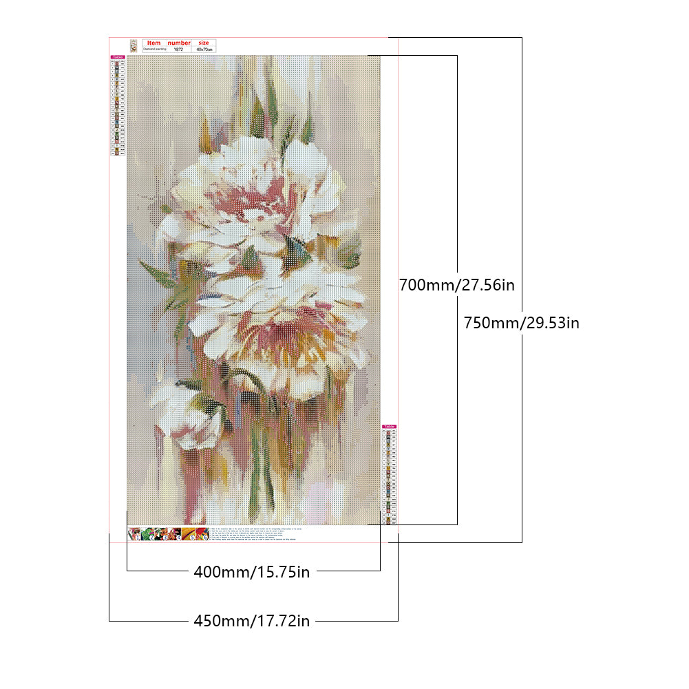 Peony - Full Round Drill Diamond Painting 40*70CM