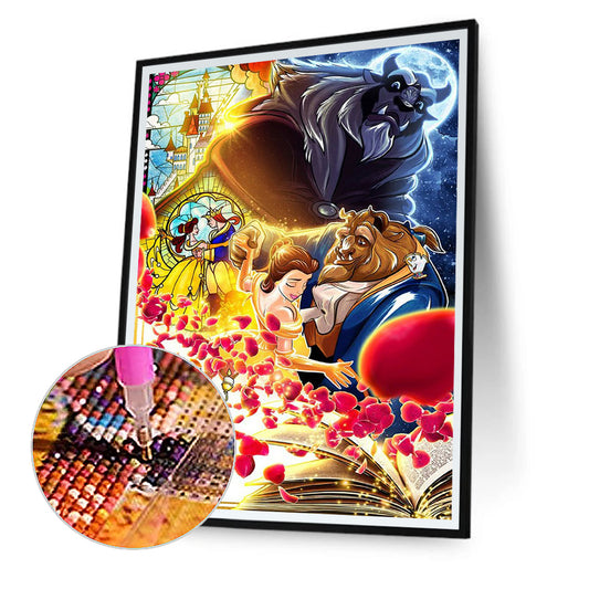 Beauty And The Beast - Full Round Drill Diamond Painting 30*40CM