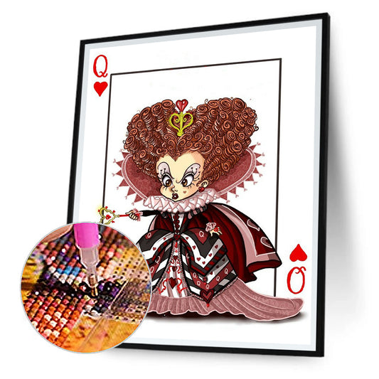 Queen Of Hearts - Full Round Drill Diamond Painting 30*40CM