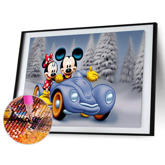Disney Mickey Minnie - Full Round Drill Diamond Painting 40*30CM
