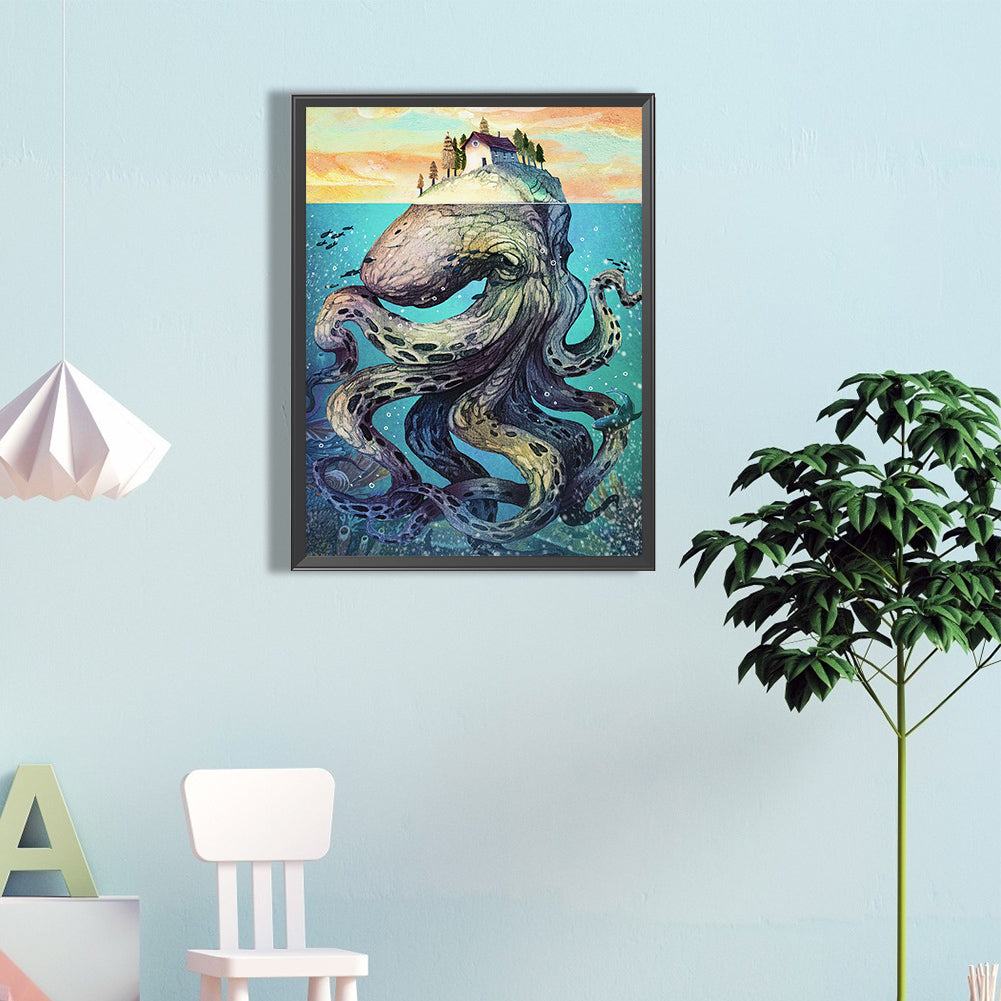 Underwater World Octopus - Full Round Drill Diamond Painting 40*60CM