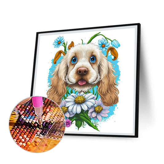 Dog - Full Round Drill Diamond Painting 30*30CM