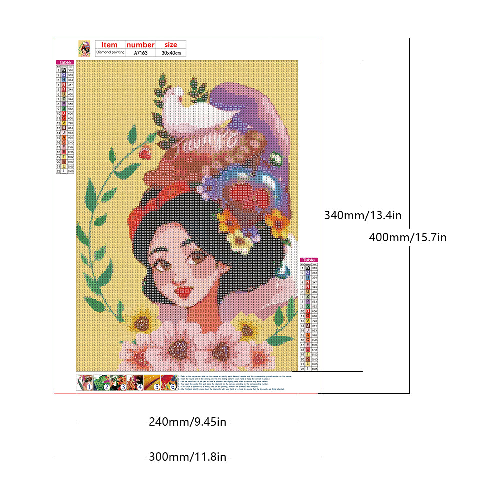 Snow White - Full Round Drill Diamond Painting 30*40CM