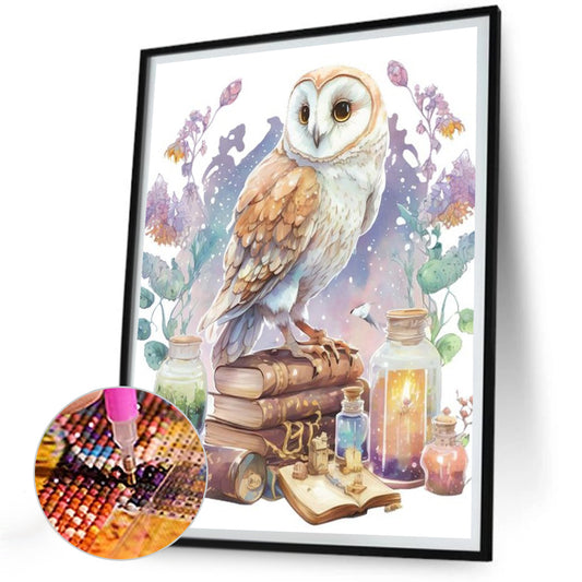 Owl - Full Round Drill Diamond Painting 30*40CM