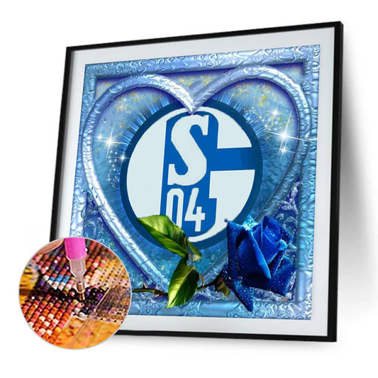 Love Blue Rose - Full Round Drill Diamond Painting 40*40CM