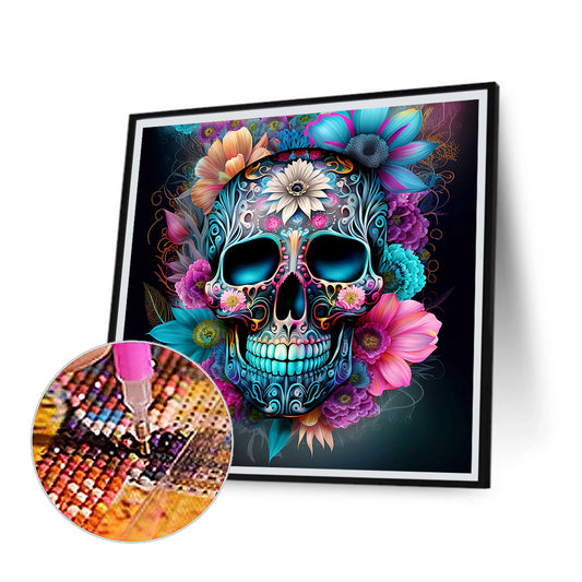 Personalized Skull - Full Round Drill Diamond Painting 30*30CM