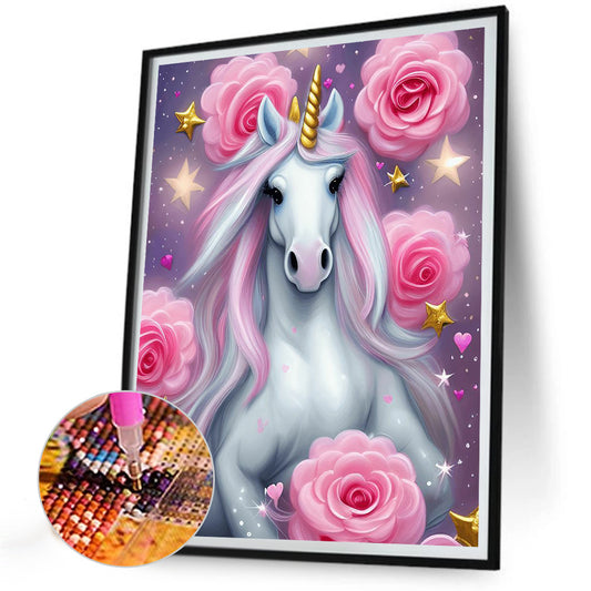 Unicorn - Full Round Drill Diamond Painting 30*40CM